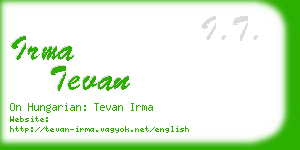 irma tevan business card